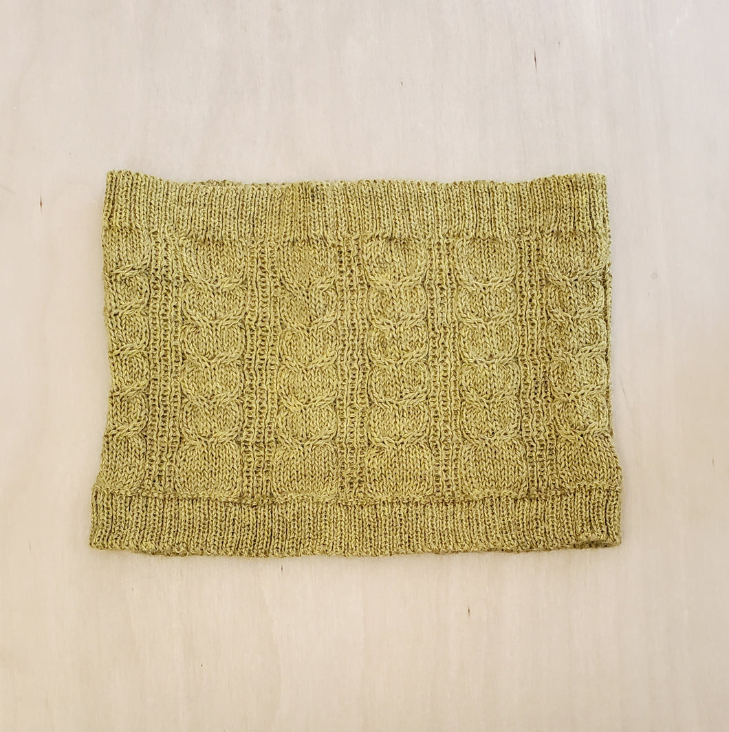 Golden Rod Yellow Knit Snood - Cowl - Infinity Scarf: 100% Baby Alpaca Wool