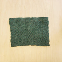 Load image into Gallery viewer, Hunter Green Knit Snood - Cowl - Infinity Scarf: 100% Baby Alpaca Wool