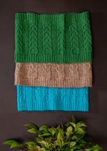 Load image into Gallery viewer, Azure Blue Knit Snood - Cowl - Infinity Scarf: 100% Baby Alpaca Wool