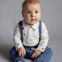 Load image into Gallery viewer, 100% Certified Organic Pima Cotton Suspender Pants in Heather Gray
