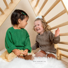 Load image into Gallery viewer, Andes Brown Cable Knit Pull Over Wool Sweater: 100% Baby Alpaca Wool