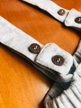 Load image into Gallery viewer, 100% Certified Organic Pima Cotton Suspender Pants in Heather Gray