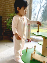 Load image into Gallery viewer, 100% Organic Pima Cotton Baby Snap Footed Sleeper GOTS Certified