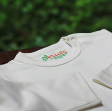 Load image into Gallery viewer, organic pima cotton GOTS certified organic sleepsuit white gender neutral sleeper snap button hypoallergenic minimalist design footed pajamas ecofriendly slow fashion sustainable eco concious natural baby clothes apparel Pan American Apparel Women Run Business Imported Peruvian Pima Cotton