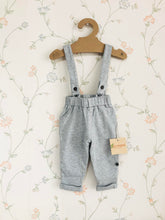 Load image into Gallery viewer, 100% Certified Organic Pima Cotton Suspender Pants in Heather Gray