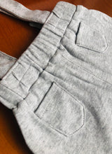 Load image into Gallery viewer, 100% Certified Organic Pima Cotton Suspender Pants in Heather Gray