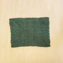 Load image into Gallery viewer, Hunter Green Knit Snood - Cowl - Infinity Scarf: 100% Baby Alpaca Wool
